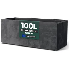 Kreher XL Pflanzkasten Millennium 100 x 40 x 40 cm Anthrazit