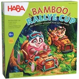 HABA Bamboo Rallye Cup - Action Würfel-Brettspiel für Kinder ab 6 Jahren - Mit witziger Hupe aus Holz - Turbulente Interaktionen mit Ärgerfaktor - 2010883001