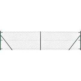 Floraworld Maschendraht-Zaun 15 x 1 m Moosgrün/Stahl