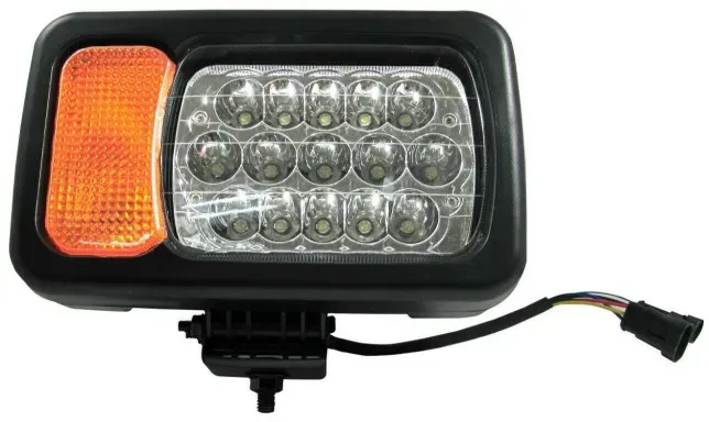 Rechter Scheinwerfer, 16 LEDs, Abblend- und Fernlicht, Blinker, Reflektor, geeignet für Traktor, Mähdrescher, Bagger und andere.