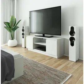 Akord TV-Lowboard 140 x 55 x 40 cm Weiß Holz