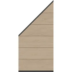 TraumGarten System WPC XL Zaun-Anschluss-Set Sand