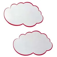 Franken Moderationskarte Wolke 230 x 140 mm, weiß mit rotem Rand, 20