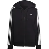 Adidas Essentials 3-Streifen French Terry Regular Kapuzenjacke Black / White XS