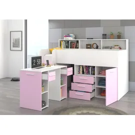BIM Furniture Etagenbett NEO 90 x 200 cm Eiche weiß lavendel