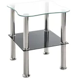 Haku-Möbel Beistelltisch quadratisch Glas silber 40,0 x 40,0 x 47,0 cm, 1 St.