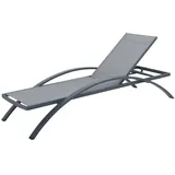Harms Import Sonnenliege 200 x 60 x 80 cm Anthrazit