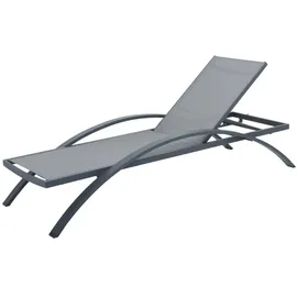 Harms Import Sonnenliege 200 x 60 x 80 cm Anthrazit