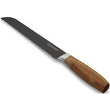 ECHTWERK Brotmesser Classic, aus hochwertigem Stahl, Akazienholzgriff, Black-Edition, 20 cm schwarz