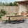 vidaXL Garten Essgruppe 9-tlg. Braun