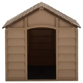 vidaXL Hundehütte 71 x 71,5 x 68 cm Kunststoff Braun