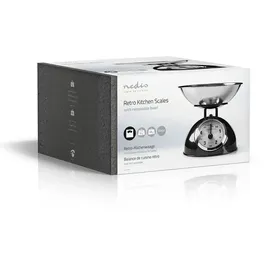 Nedis KASC110BK Küchenwaage - Analog – Metall – Schwarz