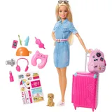 Barbie Reise Puppe ✈️ inkl. Koffer, Zubehör & Hündchen – Dreamhouse Adventures