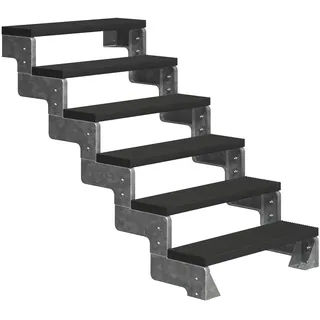 DOLLE Außentreppe Gardentop 6 Stufen ohne Geländer, Breite 80 cm, Trimax, anthrazit