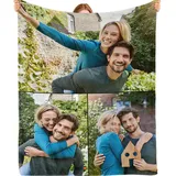 Bemaystar Personalisierte Decke personalisierte Geschenke - Decke mit Foto Fotodecke mit Eigenem Foto Geschenke für Mama, Papa, Baby, Familie, Muttertag, Vatertag, Geburtstag,Weihnachten 3 Foto