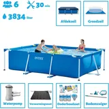 Intex – Schwimmbecken mit rechteckigem Rahmen – 300 x 200 x 75 cm – im Lieferumfang enthalten Accessoire CB97
