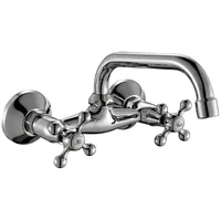 AQG Rhodas Wandarmatur für Spüle schwenkbarer Auslauf und einfache Installati...