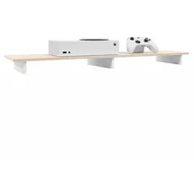Vladon Game TV-Aufsatz 138,5x9,5x34,5 cm Weiß matt/Creme Hochglanz MDF/Spanplatte