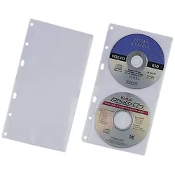 Durable CD Wallets - CD-Umschläge - Kapazität: 2 CD - durchsichtig (Packung mit