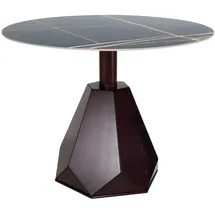 JVmoebel Exklusiver Runder Esstisch 100 x 75 cm braun