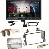 Kenwood DMX8021DABS Android Auto CarPlay Einbauset für Kia Sportage JE Rio JB