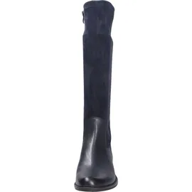 CAPRICE Damen Stiefel mit Absatz Runde Spitze Blockabsatz, Blau Größe 40 1⁄2 EU - 7 UK
