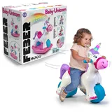 Feber Baby Einhorn Lauflernhilfe in Einhornform, 2-in-1 Lauflernhilfe und Wippe, mit Wieh- und Trompeten-Sound, entwickelt psychomotorische Fähigkeiten, Kinder ab 3 Jahren, berühmt (FED35000)