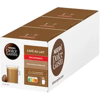 NESCAFÉ DOLCE GUSTO Café au Lait Decaffeinato Kaffeekapseln 3er Pack (3 x 16 Kapseln)