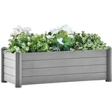 vidaXL furnicato Garten-Hochbeet PP Steingrau 100x43x35 cm