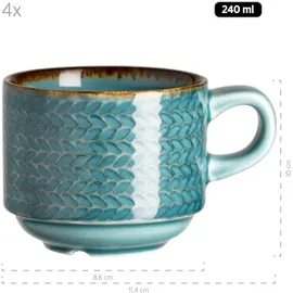 Mäser Prospero Kaffeeservice 12-tlg. für 4 Personen blau