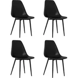 vidaXL Esszimmerstühle 4 Stk. Schwarz PP