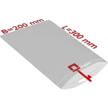 TransPak PE-Druckverschlussbeutel 200x300mm, 50μ, transparent, Eurolochung,
