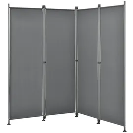 pro.tec Garten-Paravent 170 x 215 cm grau Stahl