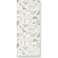 Katie Scott Animals Tapete cremefarbig