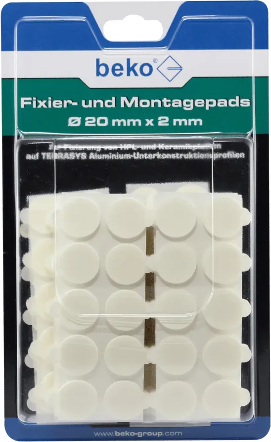 Montagehilfe - beko Fixier- u. Montagepads, d=20mm x 2mm, 300St.