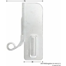 Hörmann Aufsetzstück (für Garagentore, Beschlag Z, BZ, rechts, Verbindungselement zwischen Garagentor und Rollensystem) 3055053