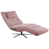 KAWOLA Relaxliege LETICIA motorisch mit Nackenkissen und Akku Feincord rosa