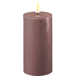 Deluxe Homeart LED Stumpenkerze Real Flame lila, Ø5 x H10cm, lila