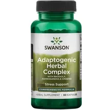 Swanson Adaptogener Kräuterkomplex mit Rhodiola, Ashwagandha und Ginseng Kapseln 60 St.