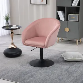 Svita Loungesessel Jamaika Samt 59 x 95 x 59 cm Altrosa höhenverstellbar