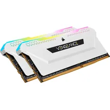 Corsair Vengeance RGB PRO SL 32GB (2x16GB) DDR4 Bis zu 3600MHz (PC4-28800) CL18 1.35V Desktop Memory - Weiß, CMH32GX4M2D3600C18W, 2 x 16 GB