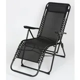 Buri Gartenliege 200 x 60 x 80 cm Schwarz