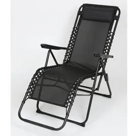 Buri Gartenliege 200 x 60 x 80 cm Schwarz