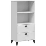 furnicato Bücherregal Bücherschrank VIKEN Weiß 60 x 35 x 123 cm mit Stauraum und Griffen, 1-tlg. weiß