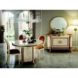 JVmoebel Esstisch Runder Designer-Tisch im Barock- und Jugendstil für Ihr Zuhause (Runder Esstisch), Made in Europa weiß