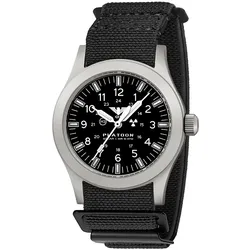 KHS PLASSF.DFB Herren-Armbanduhr Platoon Solar Stahl/Schwarz