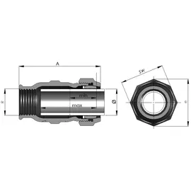 Gebo Serie 150 Verschraubung 2" x 60,3 mm