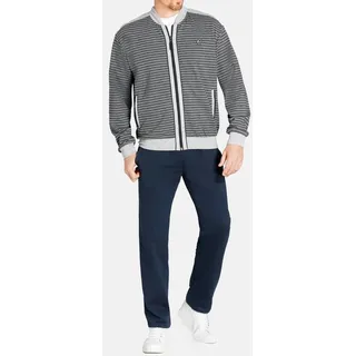 Hajo Hausanzug Klima Komfort (Set, 2 tlg) Homeware Anzug - Baumwolle - Lange Hose und Jacke mit Reißverschluss blau 50