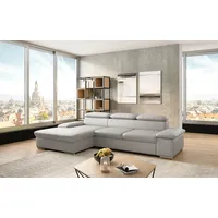 sit&more Ecksofa »Valantine L-Form, B: 286 cm« mit Arm- & Kopfteilverstellung, optional mit Bettfunktion grau