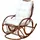 Hofmann Living And More Schaukelsessel Handgeflochten Polyester 1-St 75 x 100 x 80 cm Braun mit Wippfunktion